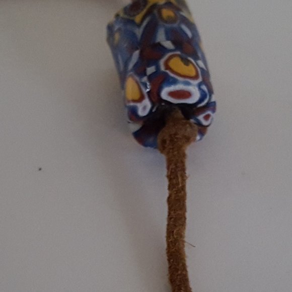 Vintage Glass Trade Bead on 15" Leather Cord - Picture 8 of 9